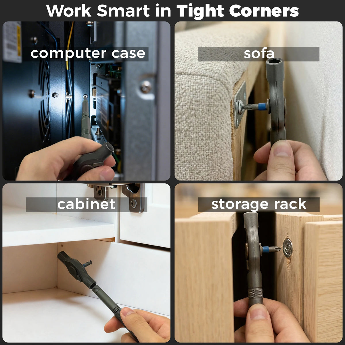 42in1 Magnetic Ratchet Screwdriver Kit for Home DIY | S2 Steel Bits, Storage Case, Detachable T-Handle, for Computer, Bicycle, Furniture, DIY