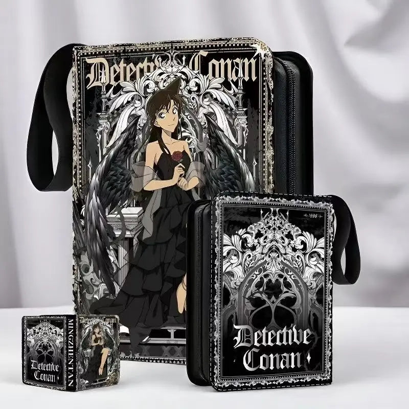 9-Pocket Detective Conan Trading Card Album Zipper Holder for Conan TCG Game Cards Organizer Anime for Collectors Fans