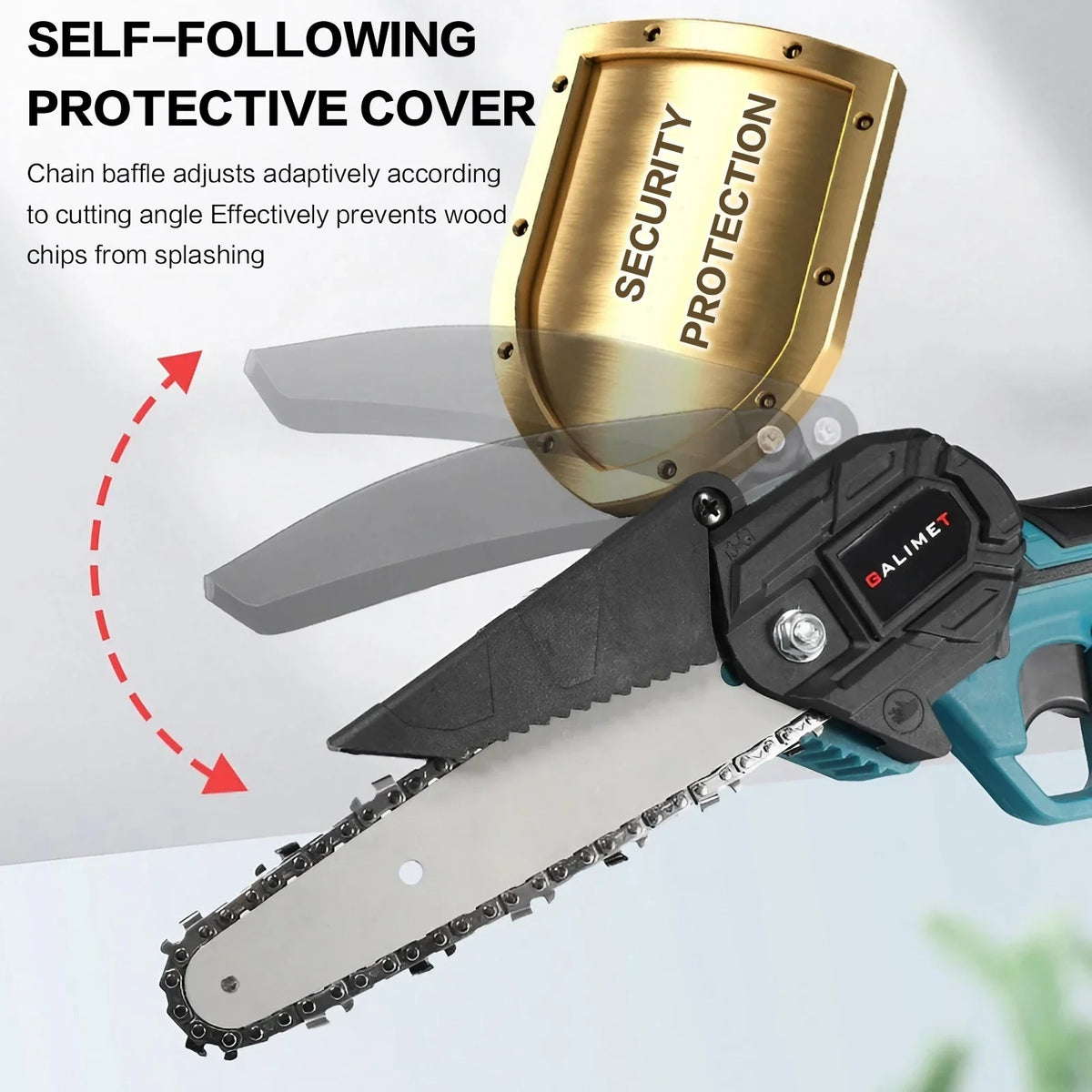 Cordless Rechargeable Handheld Pruning Chainsaw 4 Inch 6 Inch Mini Electric Chainsaw for Garden Tree Branch Trimming Backyard Wood Cutting Portable Power Tool Kit Wireless Saw for Home DIY Projects and Outdoor Maintenance