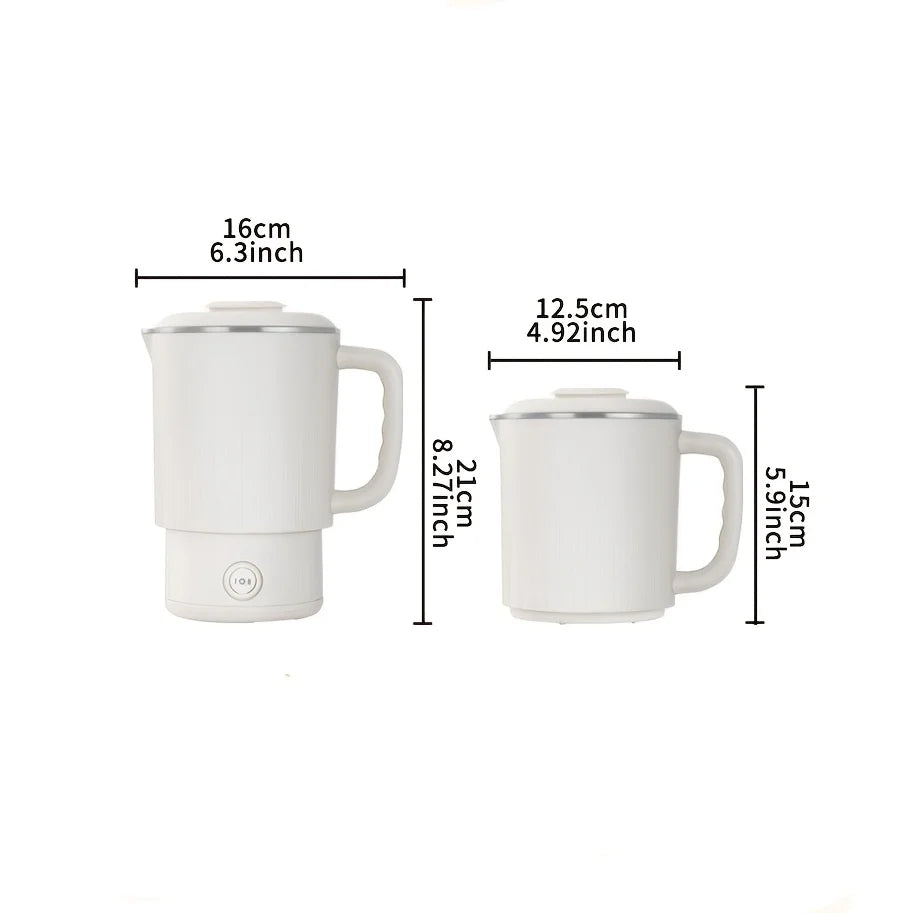 Travel Folding Kettle, Outdoor Portable Small Folding Kettle 304 Stainless Steel Electric Kettle