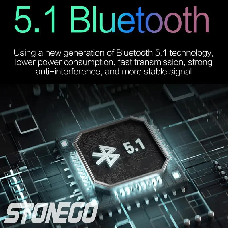 Bluetooth 5.1 Wireless Headphones Stereo Over Ear Headset with Microphone Foldable Adjustable Lightweight Design Comfortable Fit for Mobile Phone Tablet Laptop  Music Calling Online Learning Home Office Travel and Daily Use