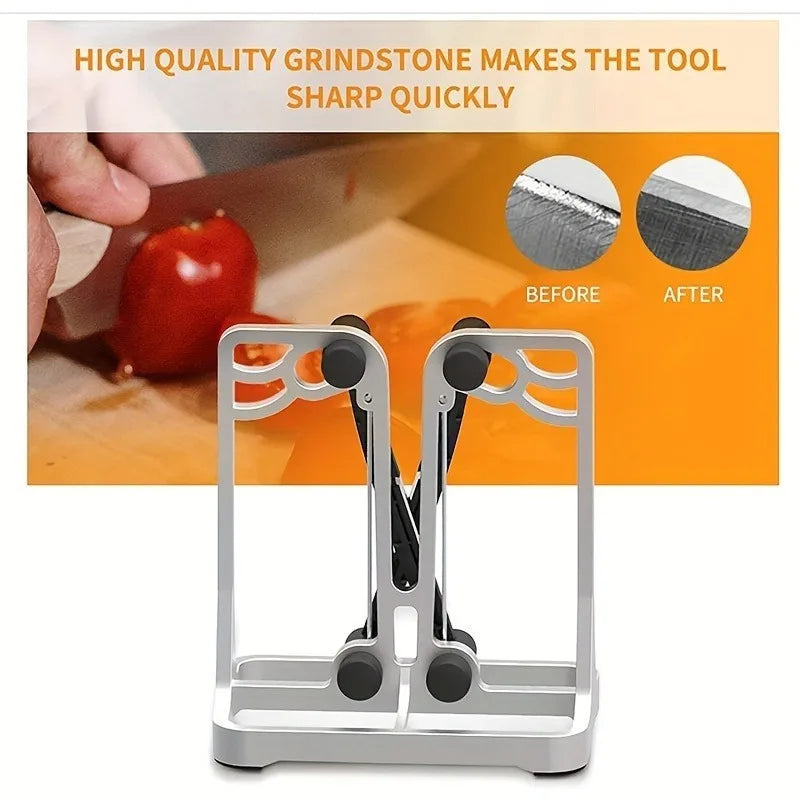 1pc Multifunctional Manual Knife Sharpener, ABS Material, No Electricity Needed, Fast Sharpening Tool for Kitchen Knives