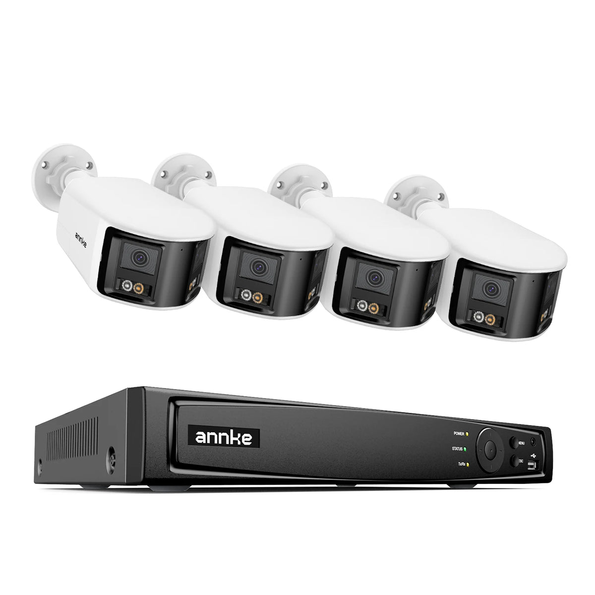 ANNKE Security Camera System 4K 8MP 180 Panoramic Dual Lens 8CH NVR CCTV Camera System Night Vision 8MP Security Camera Outdoor