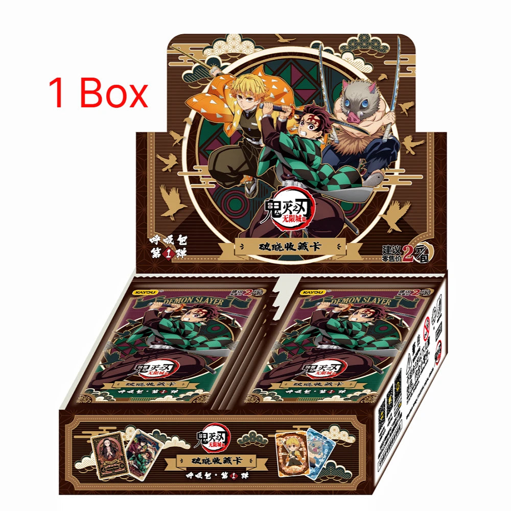 KAYOU Genuine Demon Slayer Card Dawn Chapter Breathing Pack Limited Anime Peripheral Collection Cards Toy Birthday Gift for Fans