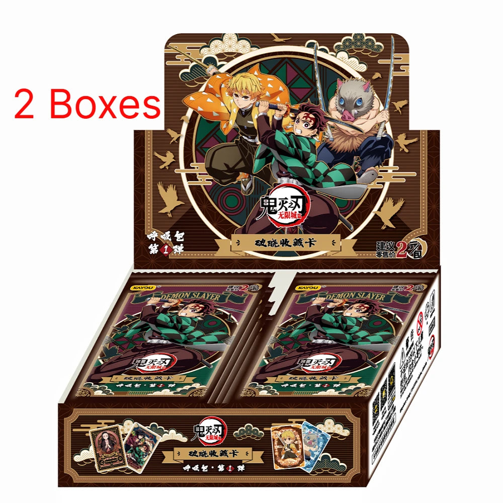 KAYOU Genuine Demon Slayer Card Dawn Chapter Breathing Pack Limited Anime Peripheral Collection Cards Toy Birthday Gift for Fans
