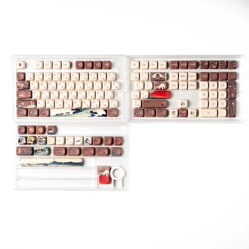 130 Keys Retro Grey PBT Keycaps MOA Profile PBT Dye Sub DIY Key Cap for 61/87/104 Cherry MX Switch Gaming Mechanical Keyboard