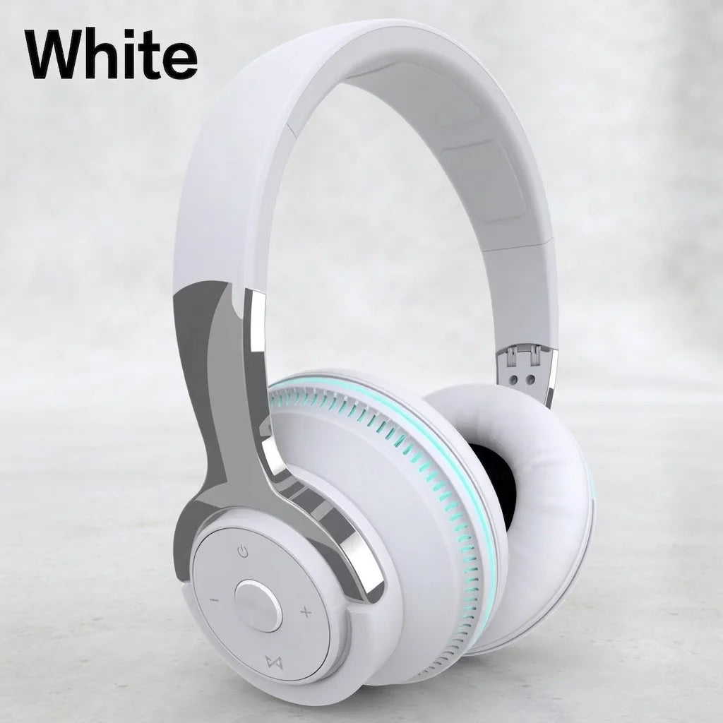 Bluetooth 5.1 Wireless Headphones Stereo Over Ear Headset with Microphone Foldable Adjustable Lightweight Design Comfortable Fit for Mobile Phone Tablet Laptop  Music Calling Online Learning Home Office Travel and Daily Use