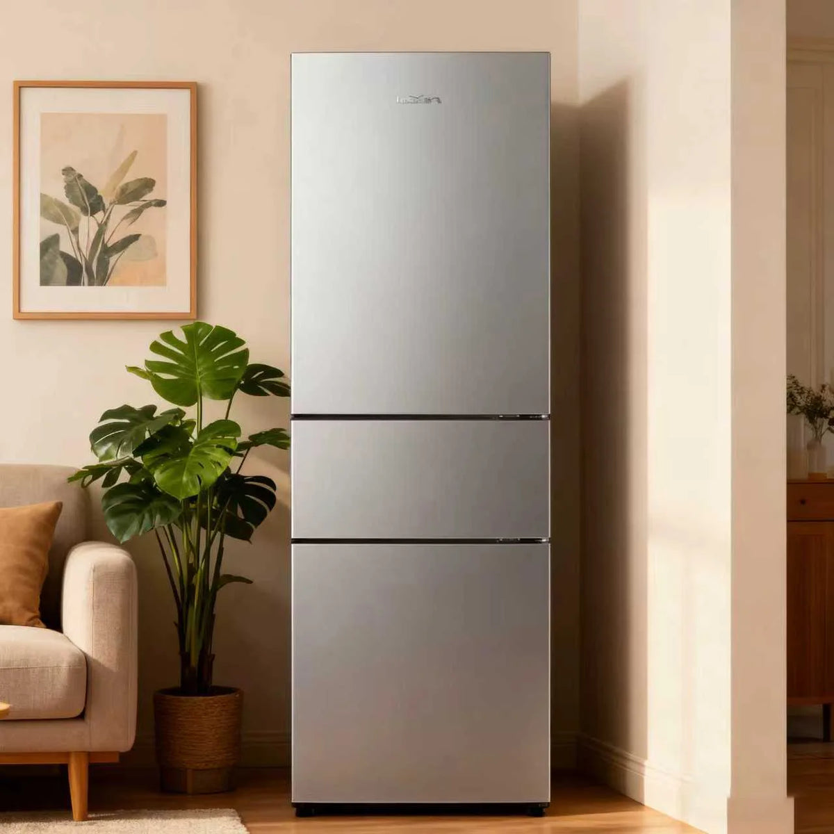Wholesale 210L 3-Door Refrigerator & Freezer, Compact Energy-Saving Fridge for Homes and Rentals, Cooling Equipment