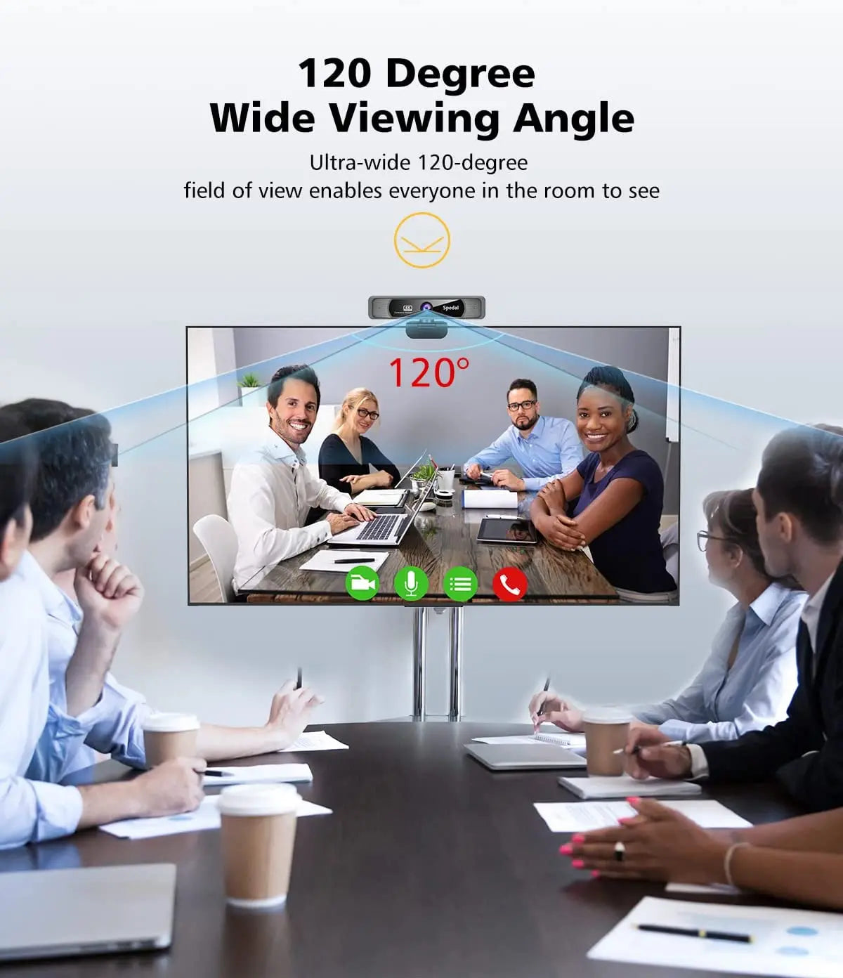 HD 4K 30Fps 120 Wide Angle Webcam Wtih Microphone Remote Control Streaming PC Conferencin Windows Mac Linux