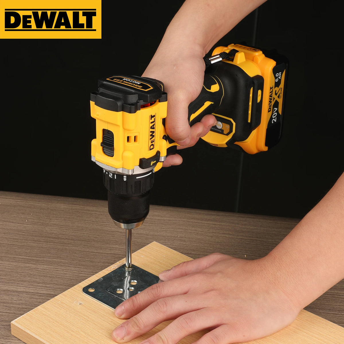 DEWALT DCD805B 20V MAX XR Brushless Hammer Drill, Compact 1/2" 90Nm Torque Setting Cordless Power Tool Only for Construction