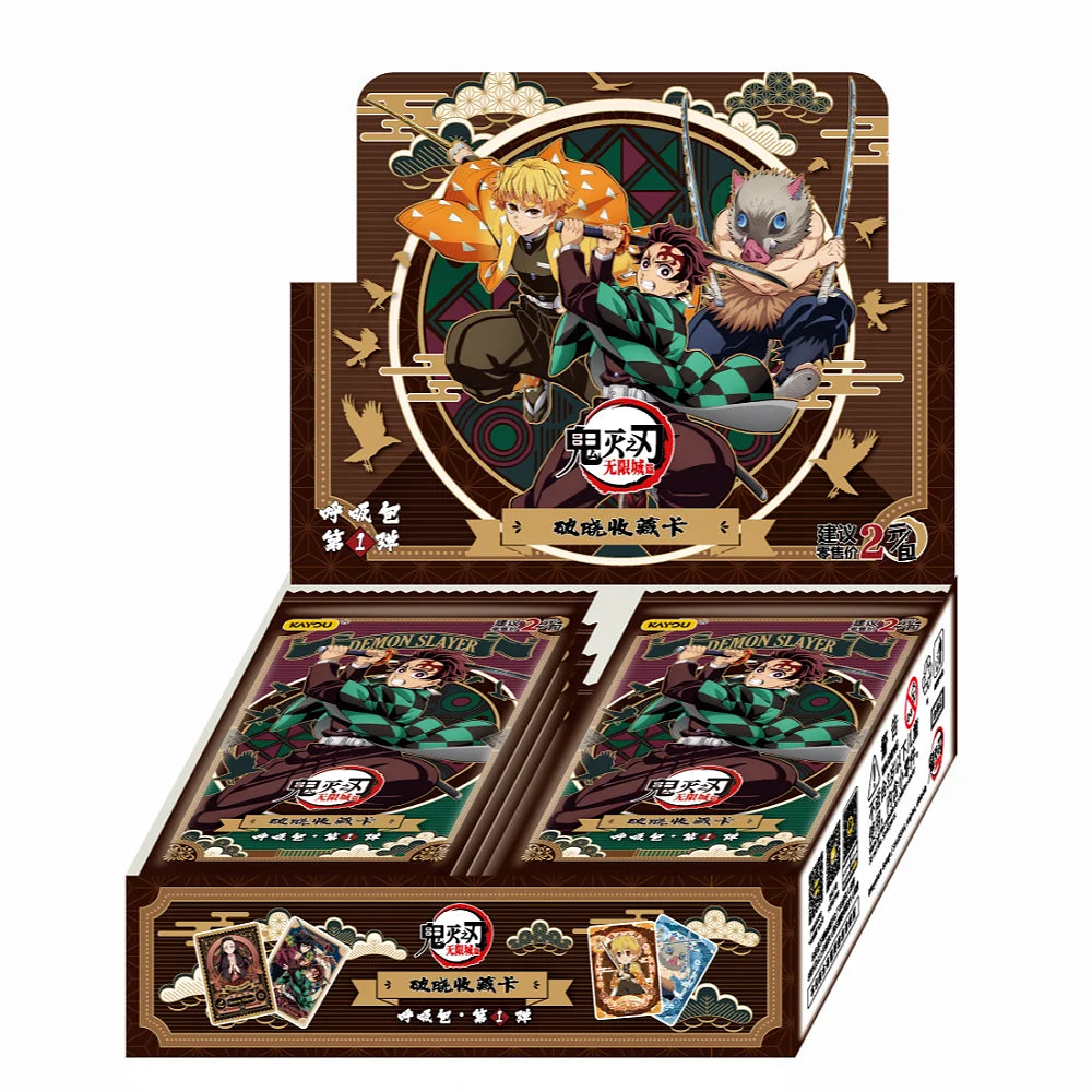 KAYOU Genuine Demon Slayer Card Dawn Chapter Breathing Pack Limited Anime Peripheral Collection Cards Toy Birthday Gift for Fans