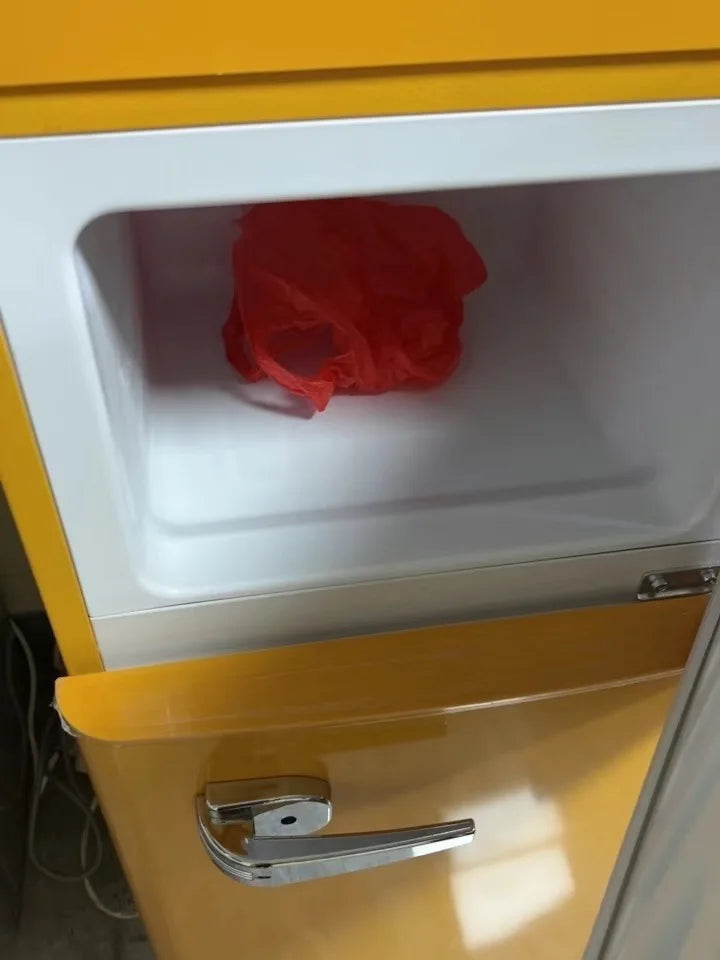 D 118L MINI Compact Double-door American Retro Top-freezer Refrigerators Home Dormitory Office Refrigeration Equipment