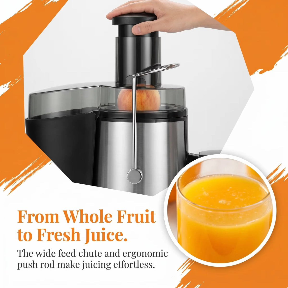 Bestselling Stainless Steel Juicer! 800W High Power, Residue-Free Fresh Juice, Healthy Drinks Made Effortlessly