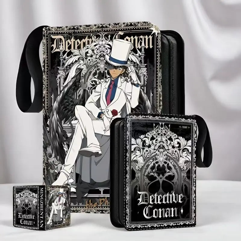 9-Pocket Detective Conan Trading Card Album Zipper Holder for Conan TCG Game Cards Organizer Anime for Collectors Fans