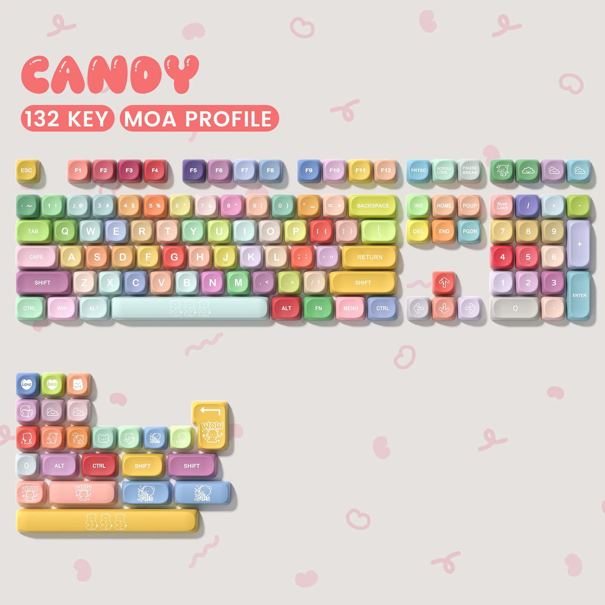 130 Keys Retro Grey PBT Keycaps MOA Profile PBT Dye Sub DIY Key Cap for 61/87/104 Cherry MX Switch Gaming Mechanical Keyboard