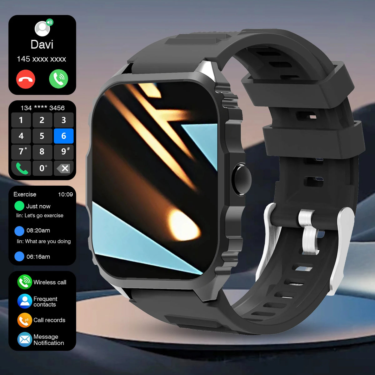 2026 Smart Watch, Answer, Make, Call, Message Preview, Sport Modes, DIY, Dial, Weather Forecast, Compatible With Android And iOS