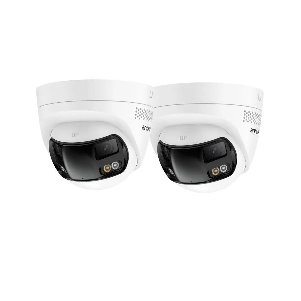 ANNKE 4K 8MP POE Surveillance Camera Dual Lens Outdoor POE Camera 1/2/4PCS Color Night Vision CCTV Video Security Camera For NVR