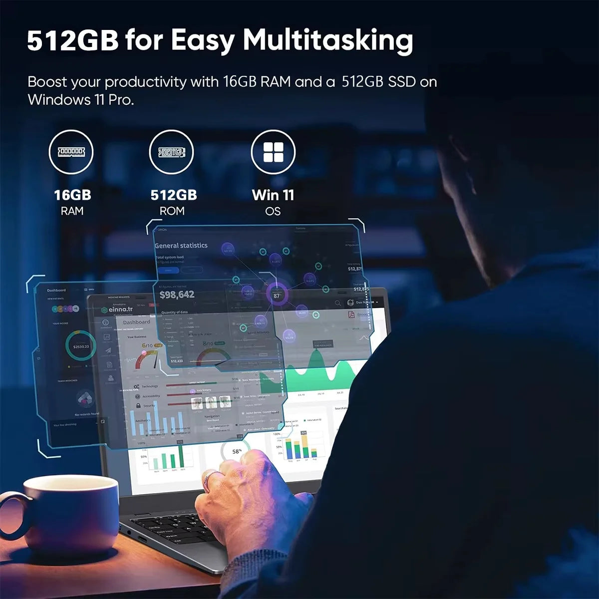 Intel Core I9 10980HK Laptop Windows 11 15.6' Computer 16GB RAM 1TB 2TB SSD Gaming Laptops Fingerprint Unlock Business Notebook