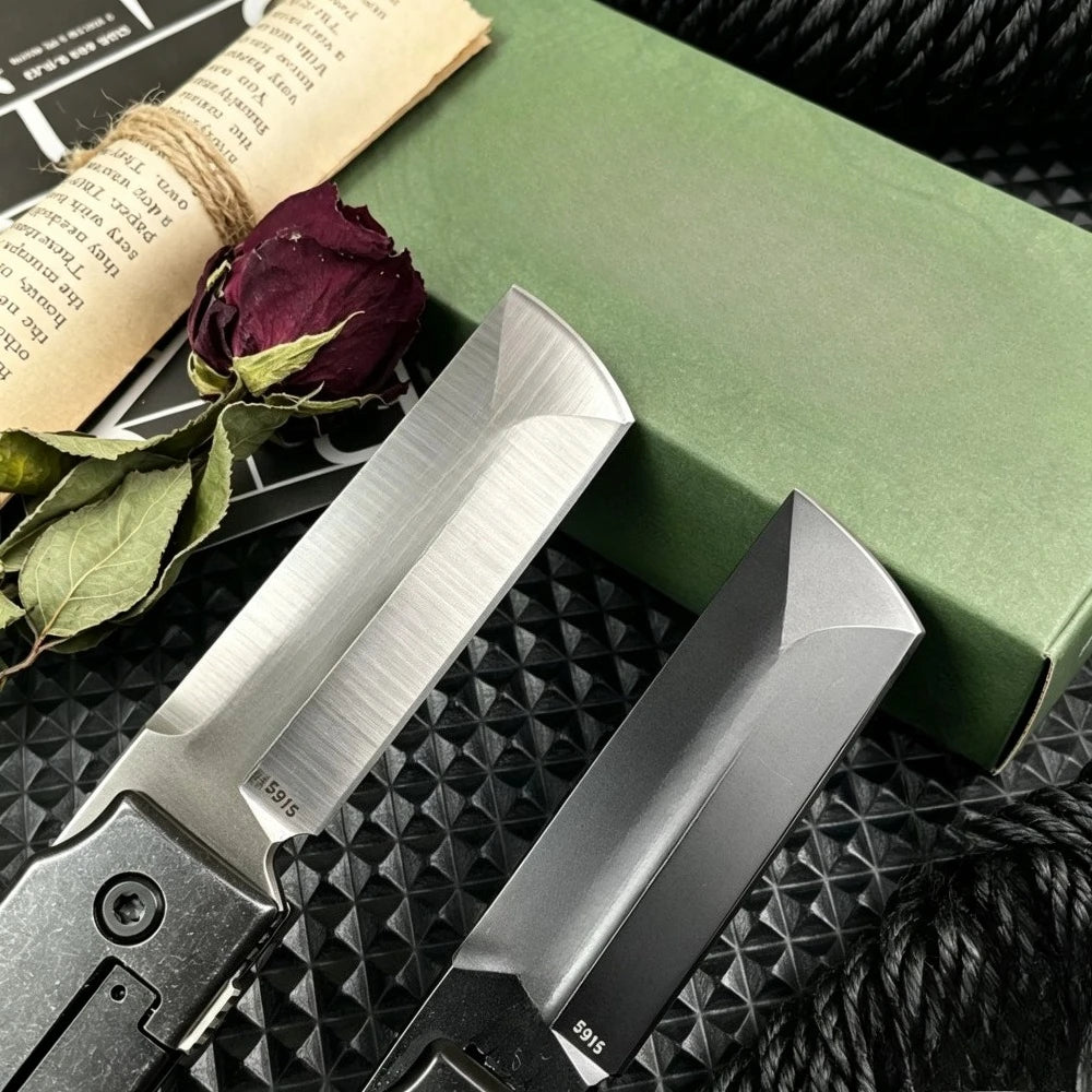 5915 Outdoor Folding Pocket Knife with 8Cr13Mov Blade and 420 Steel Handle—Everyday Hiking, Adventure, and Cutting Knife; Portable Camping and Survival Tool; Gift