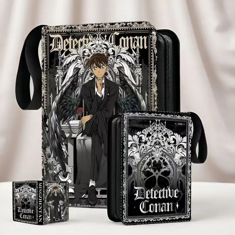 9-Pocket Detective Conan Trading Card Album Zipper Holder for Conan TCG Game Cards Organizer Anime for Collectors Fans