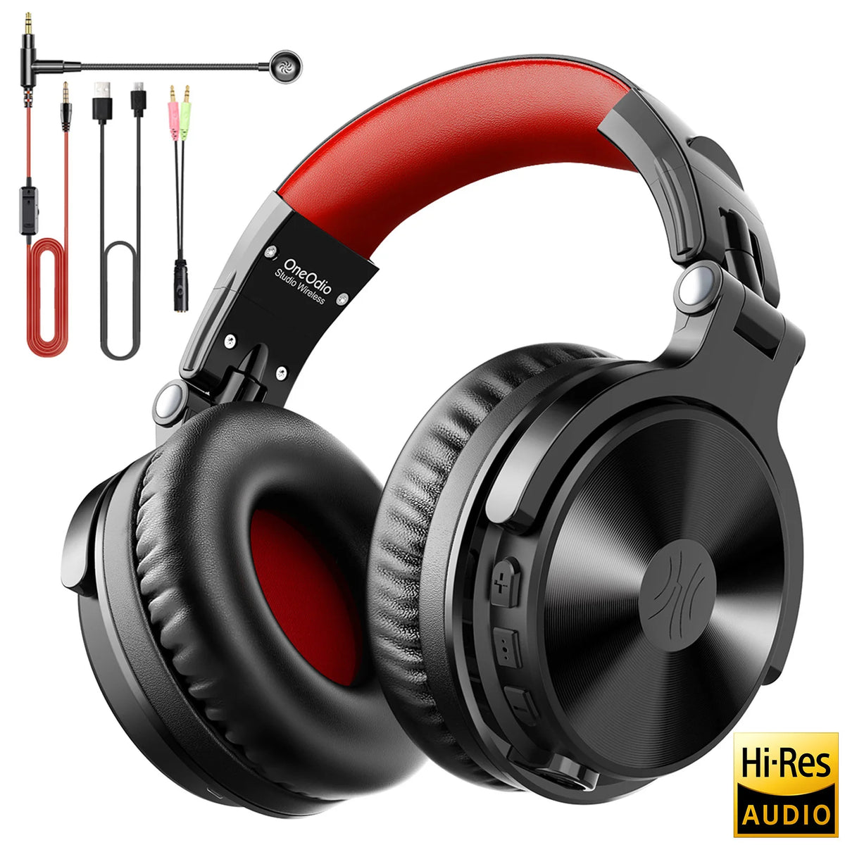 OneOdio 110h Wireless Bluetooth 5.2 Headset + Wired Gaming Headphones 2 in 1 With Microphone For PC PS4 Skype Type C Headphones