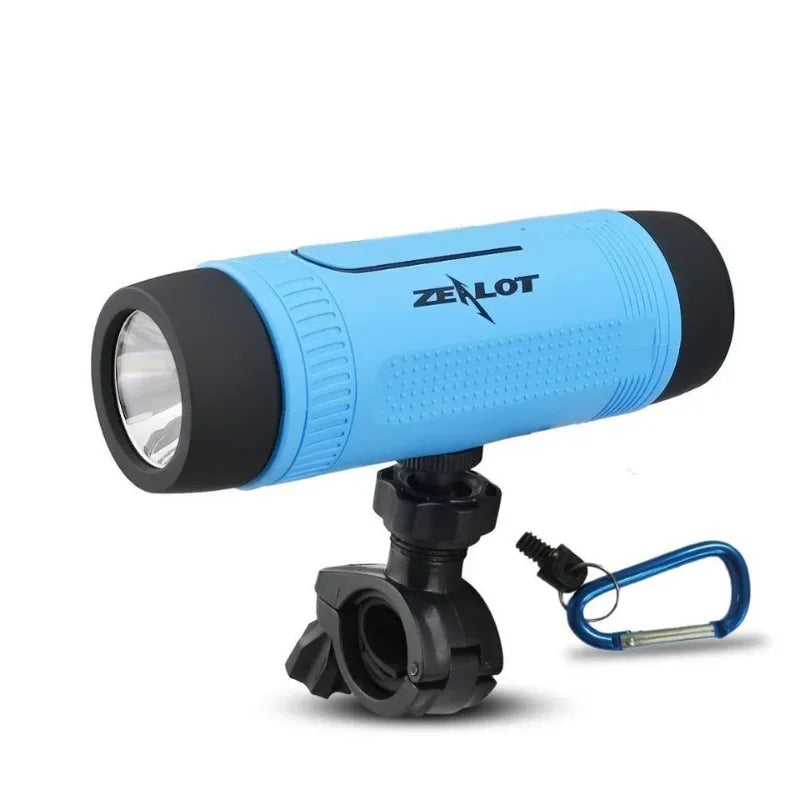 S1 Bluetooth Speaker Outdoor Bicycle Portable Subwoofer Bass Wireless Column FM Radio Power Bank+Flashlight
