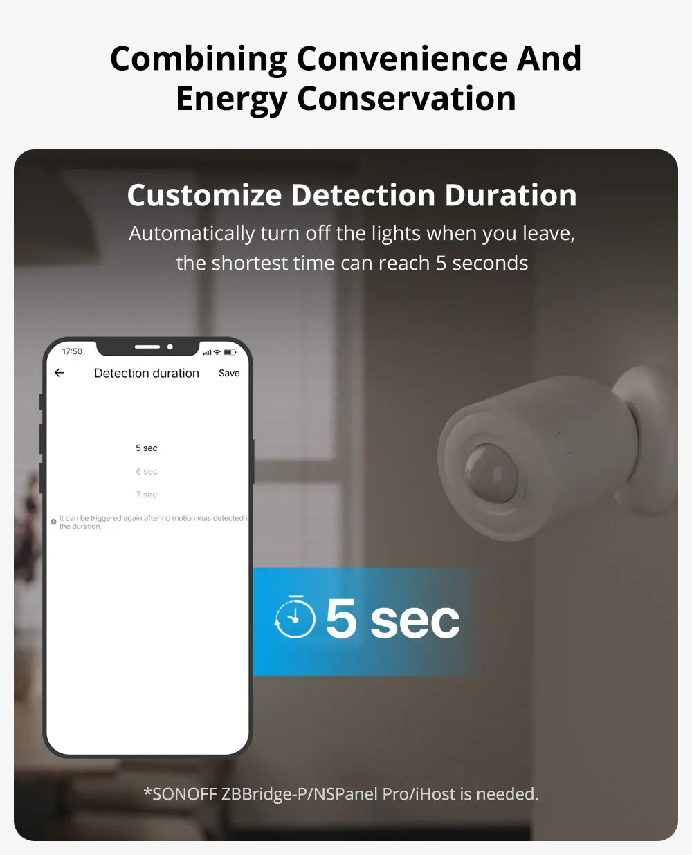 SONOFF SNZB-03P Wireless Zigbee Motion Sensor Smart Home Automation Module Movement Detection Sensor Zigbee 3.0 Via EWelink APP