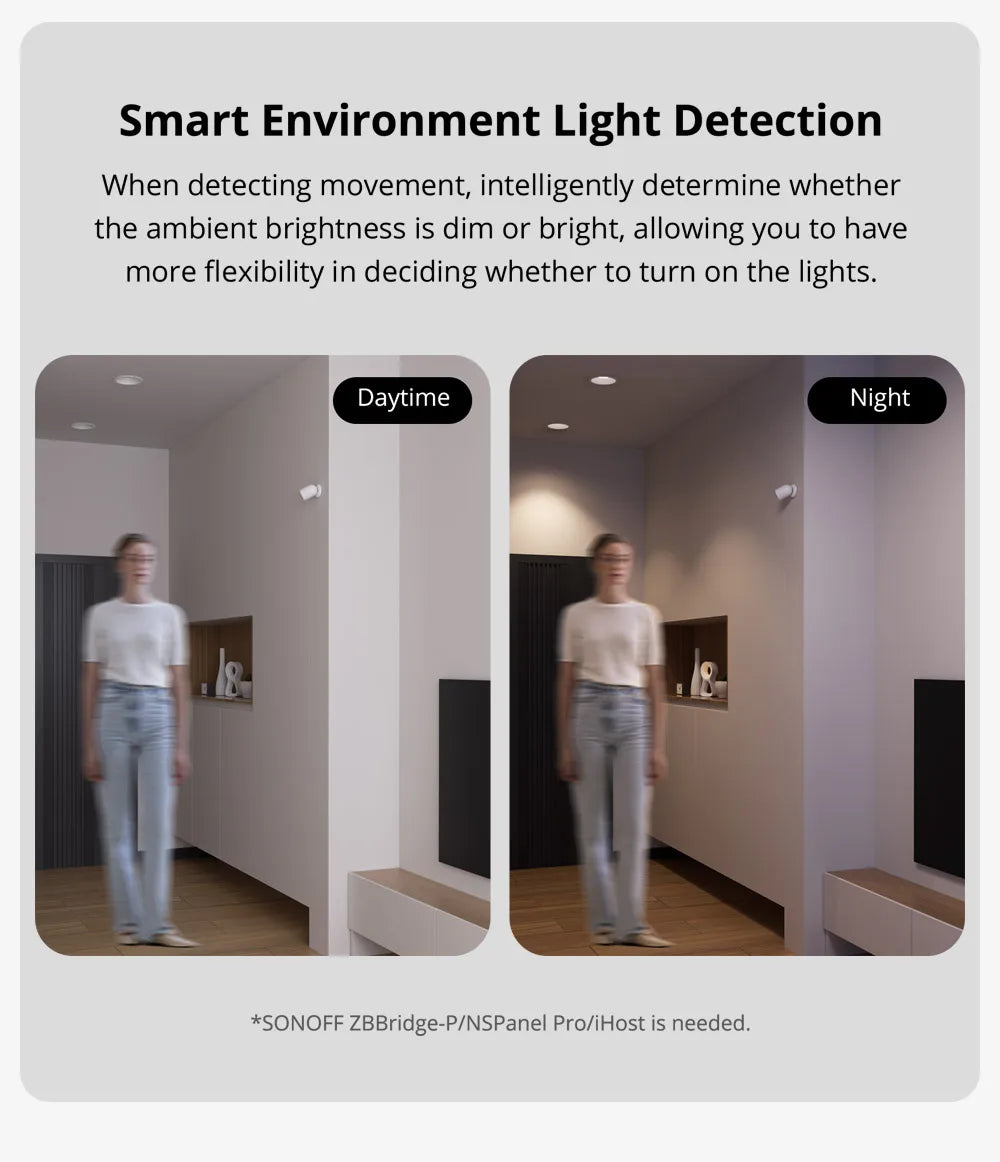 SONOFF SNZB-03P Wireless Zigbee Motion Sensor Smart Home Automation Module Movement Detection Sensor Zigbee 3.0 Via EWelink APP
