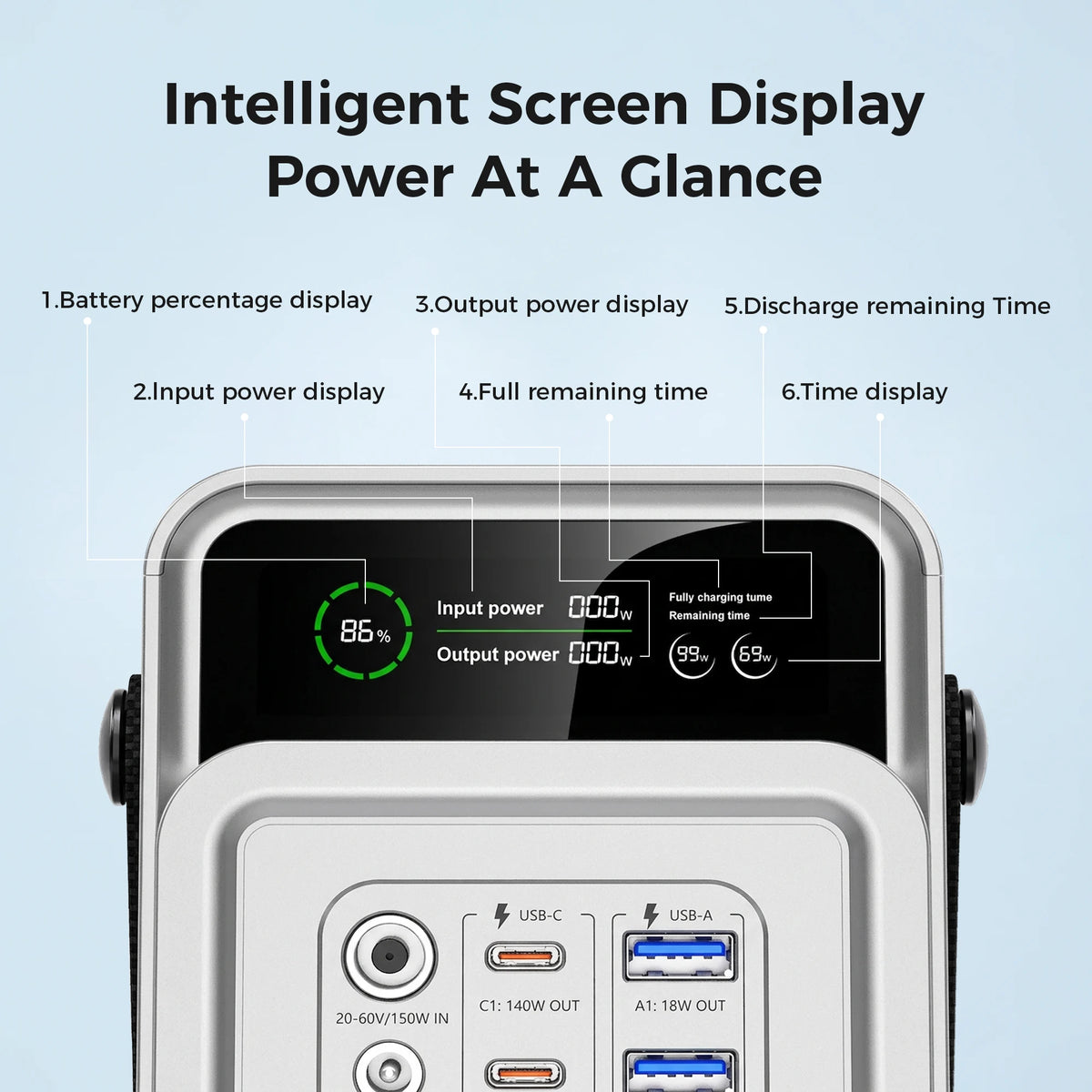 CTOLITY AP200 200W 192Wh Power Bank, AP400 500W Portable Power Station-345.6Wh LiFePo4 Battery AC Charging Station Camping Equipment