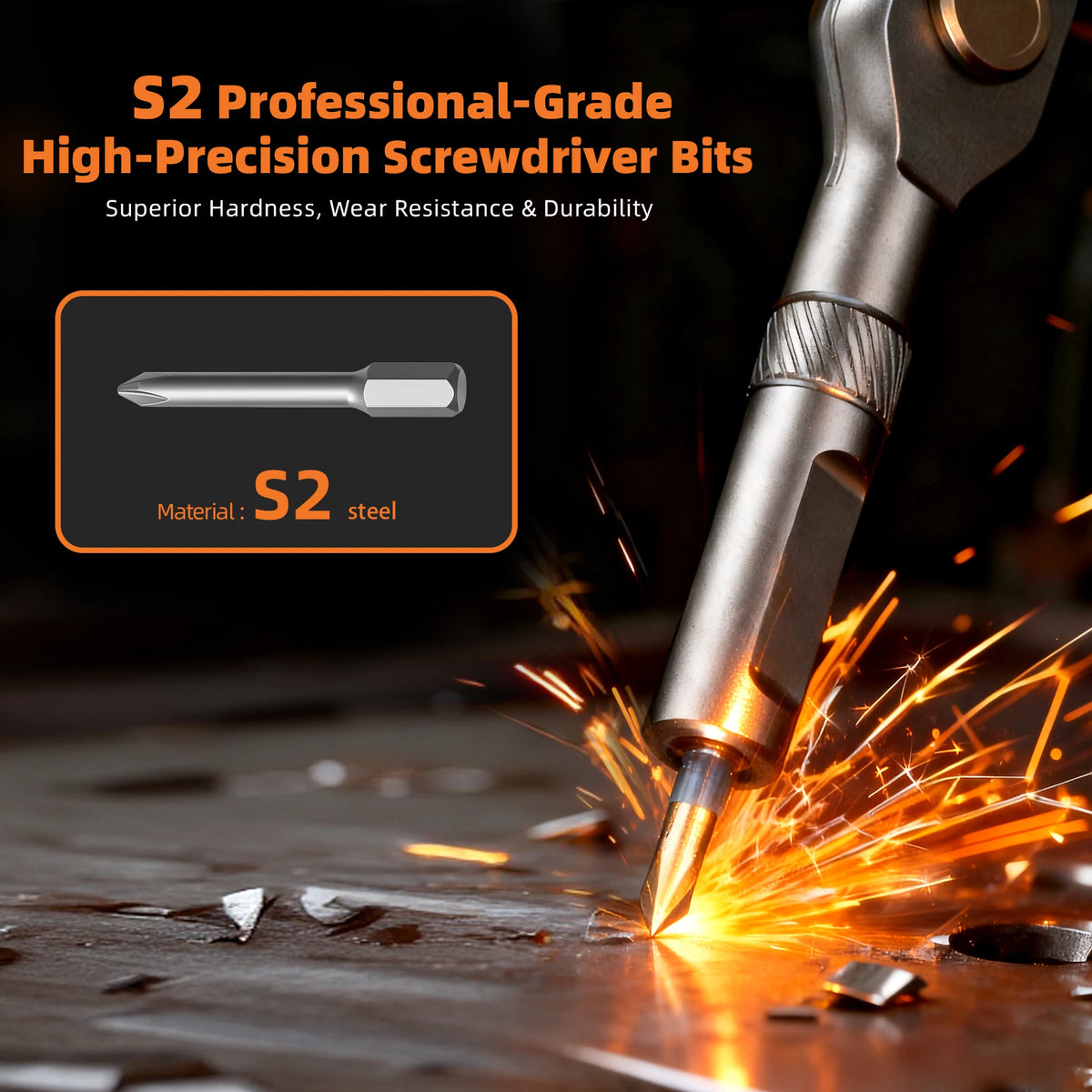 42in1 Magnetic Ratchet Screwdriver Kit for Home DIY | S2 Steel Bits, Storage Case, Detachable T-Handle, for Computer, Bicycle, Furniture, DIY