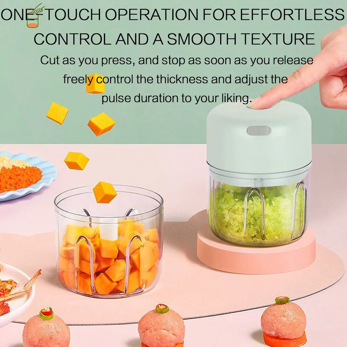 USB Rechargeable 250ML Electric Garlic Chopper Ginger Masher Chili Vegetable Crusher Mini Food Processor Kitchen Tool for Garlic Onion Pepper Ginger Sauce Making Daily Cooking Compact Portable Durable Body Easy One Touch Oper