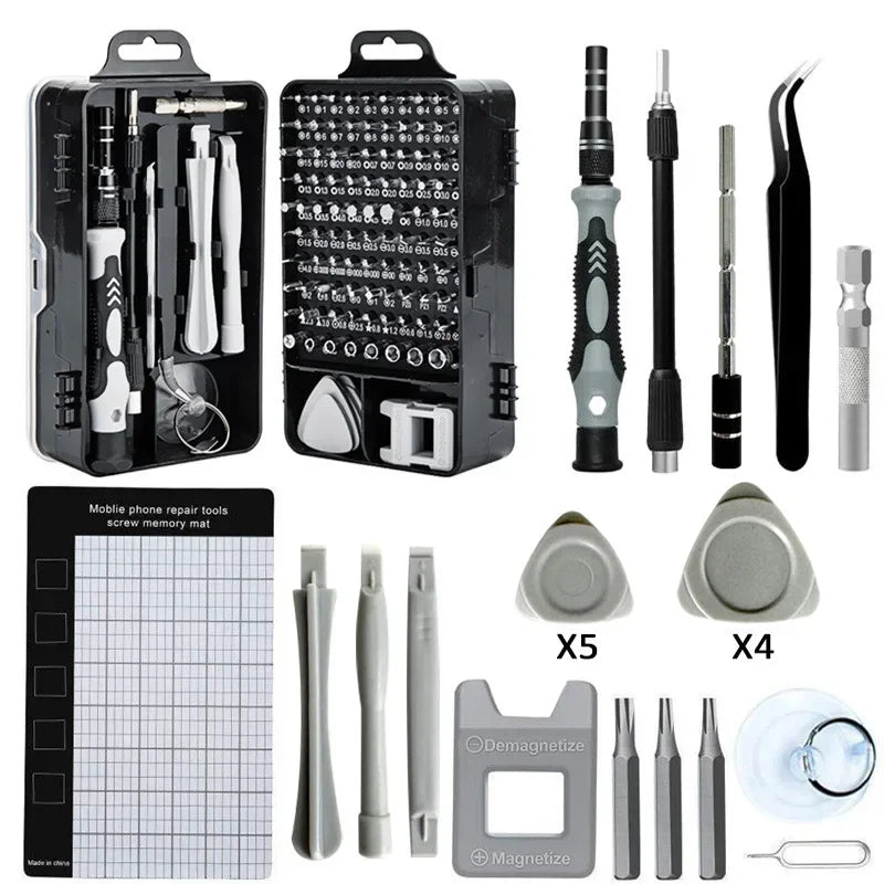 115pcs Multifunctional Electronic Repair Screwdriver Tool Kit Disassembly Hardware Tools Watch Mobile Phone Computer Hand Tools