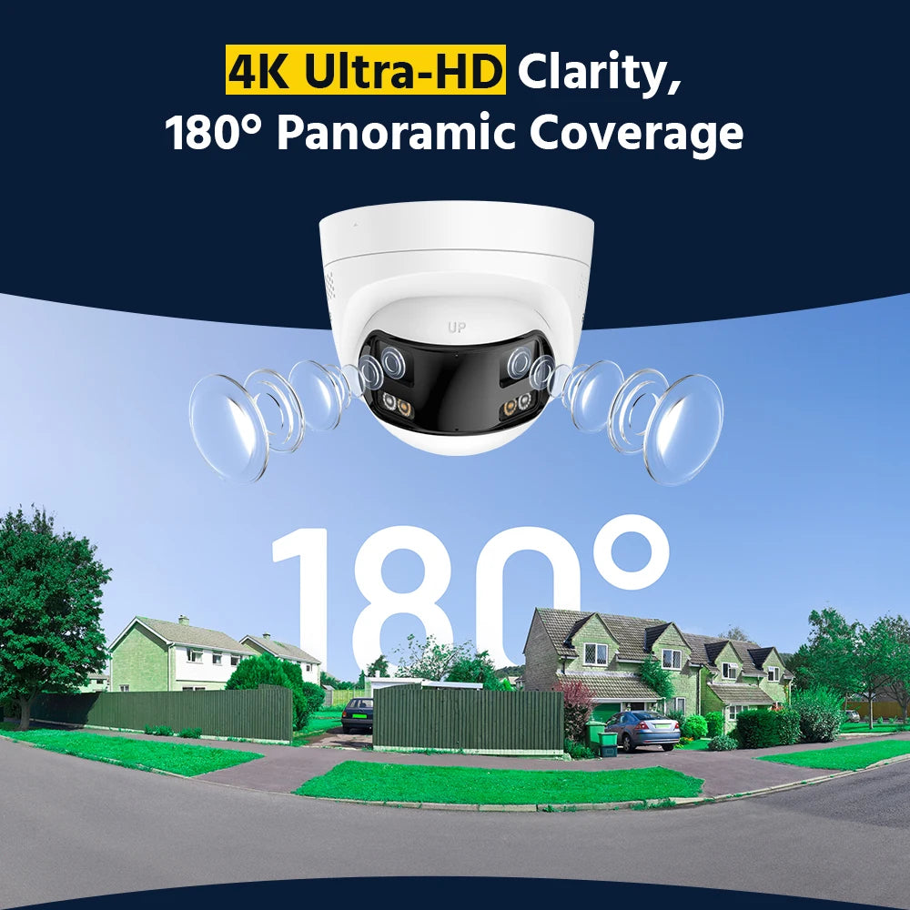 ANNKE 4K 8MP POE Surveillance Camera Dual Lens Outdoor POE Camera 1/2/4PCS Color Night Vision CCTV Video Security Camera For NVR