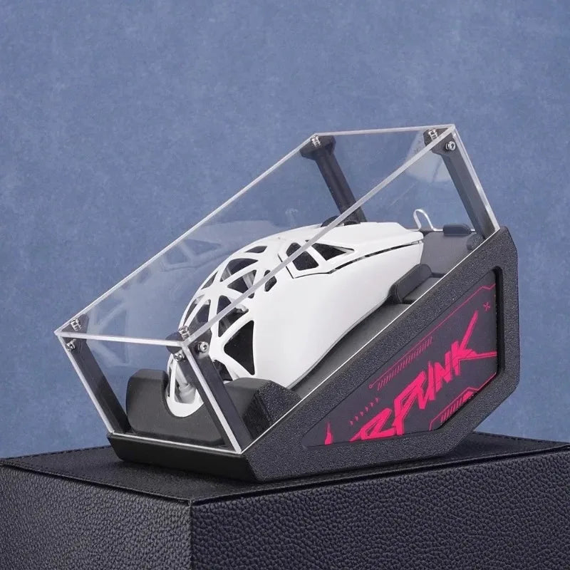 Mouse Storage Display Box 3D Printing Acrylic Transparent Dust-proof  Magnetic Cover E-sports Gaming Mice Decorate Container