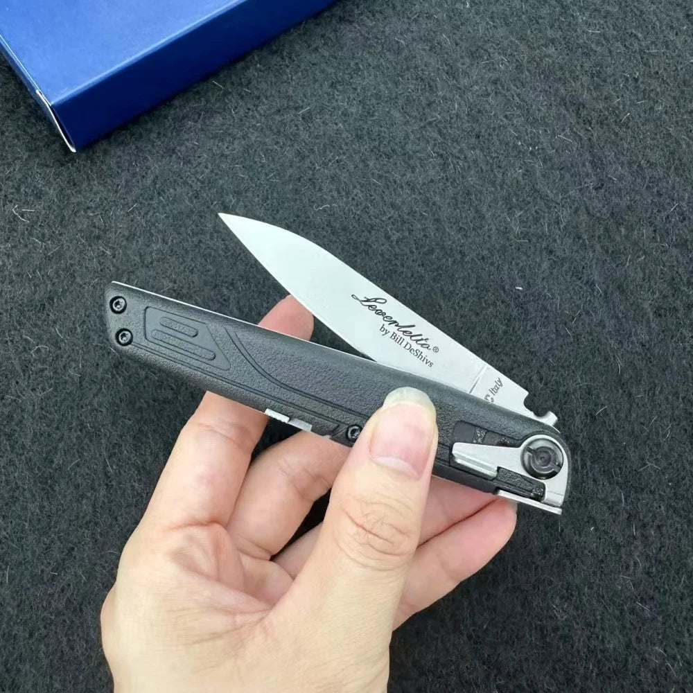 AKC ITALY LEVERLETTO Bill DeShivsOutdoor Hunting Pocket Knife ABS Handle 440C Blade EDC Outdoor Hunting Survival Camping Knives