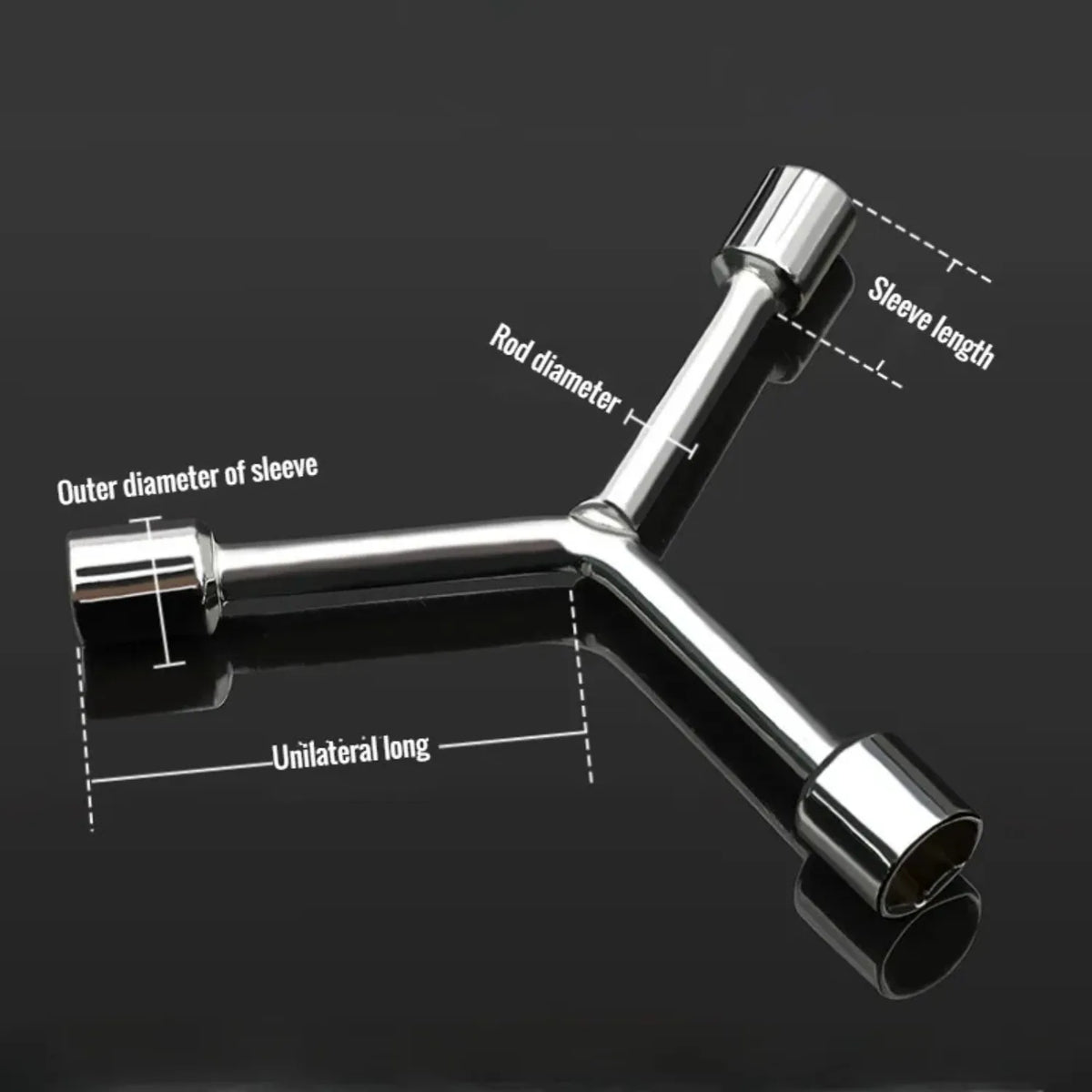 Triangular Socket Wrench Pragmatic Y-type Tri-fork Wrench Three-prong Wrench Bicycle Household Disassembly Repair Tool