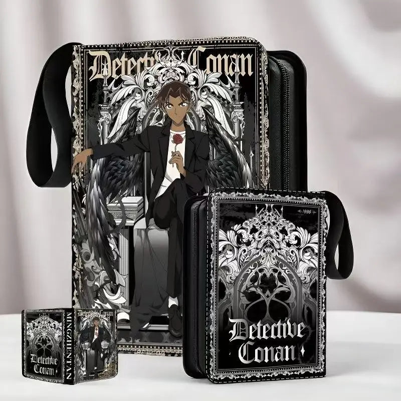 9-Pocket Detective Conan Trading Card Album Zipper Holder for Conan TCG Game Cards Organizer Anime for Collectors Fans