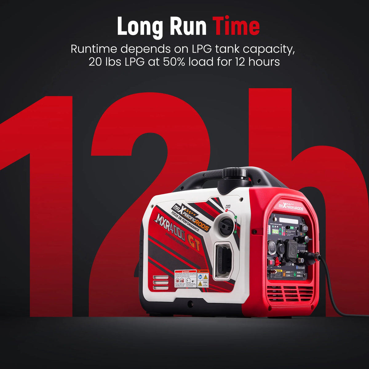 4KW Portable Dual Fuel Generator Inverter LPG/Gas E-Start 58dB Portable Power Generator