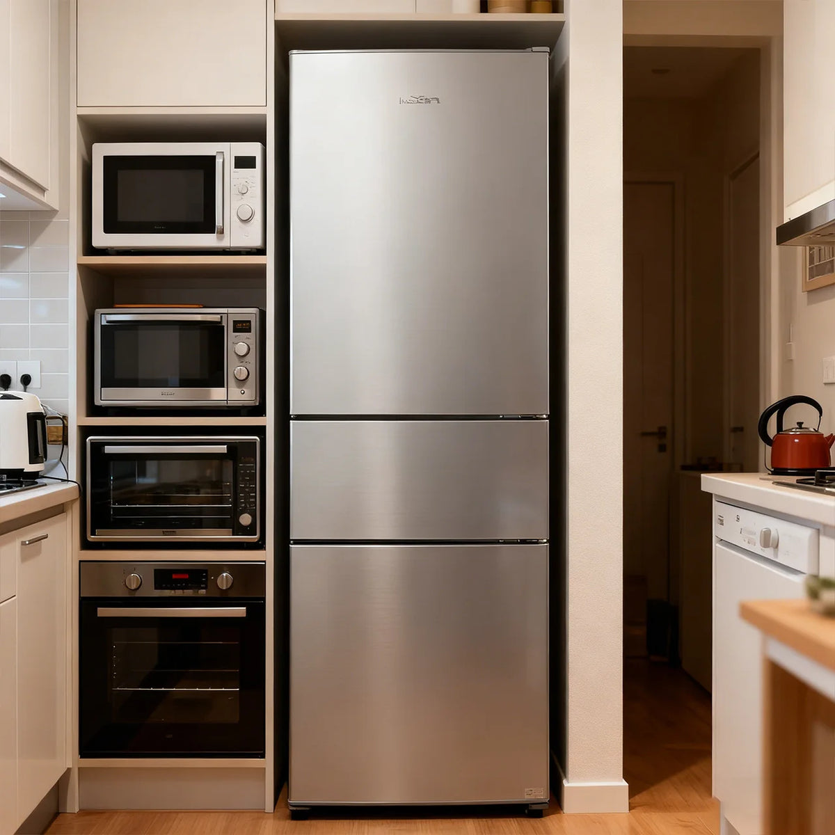 Wholesale 210L 3-Door Refrigerator & Freezer, Compact Energy-Saving Fridge for Homes and Rentals, Cooling Equipment