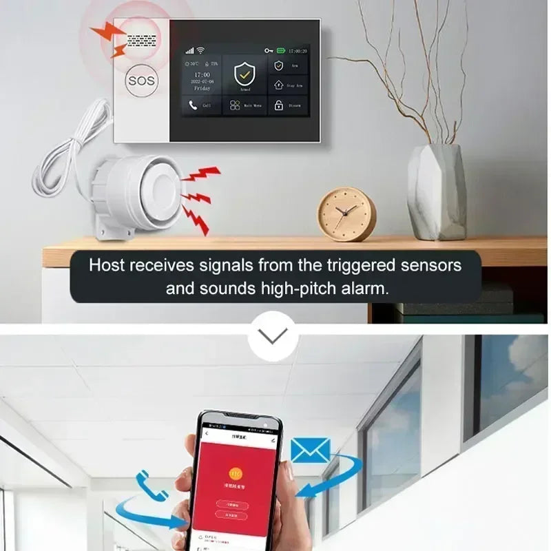 PGST 4G WiFi Security Protection Alexa Tuya Smart Life Home Automation Motion Door Magnetic Sensor Alarm Security System Kit