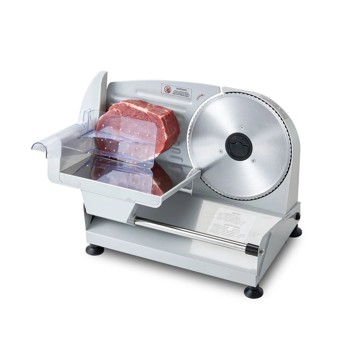 SucceBuy Meat Slicer 7.5" 200W Electric Deli Slicer with SUS420 Blade & 0-0.6" Adjustable Thickness for Frozen Meat Ham Baguett