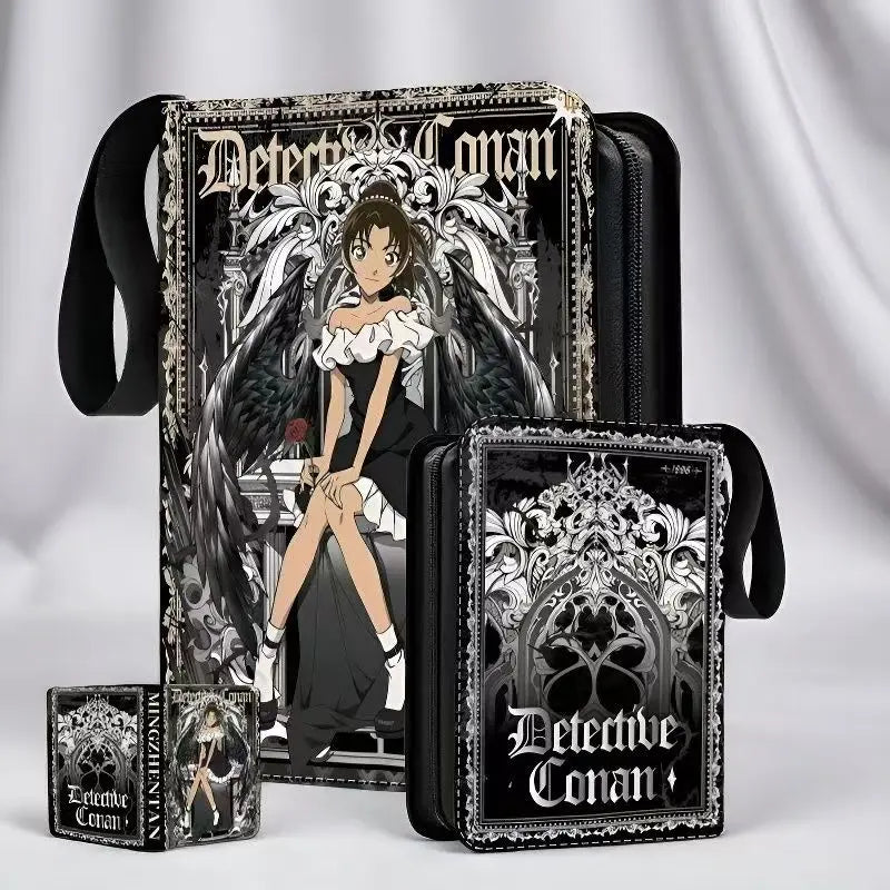 9-Pocket Detective Conan Trading Card Album Zipper Holder for Conan TCG Game Cards Organizer Anime for Collectors Fans