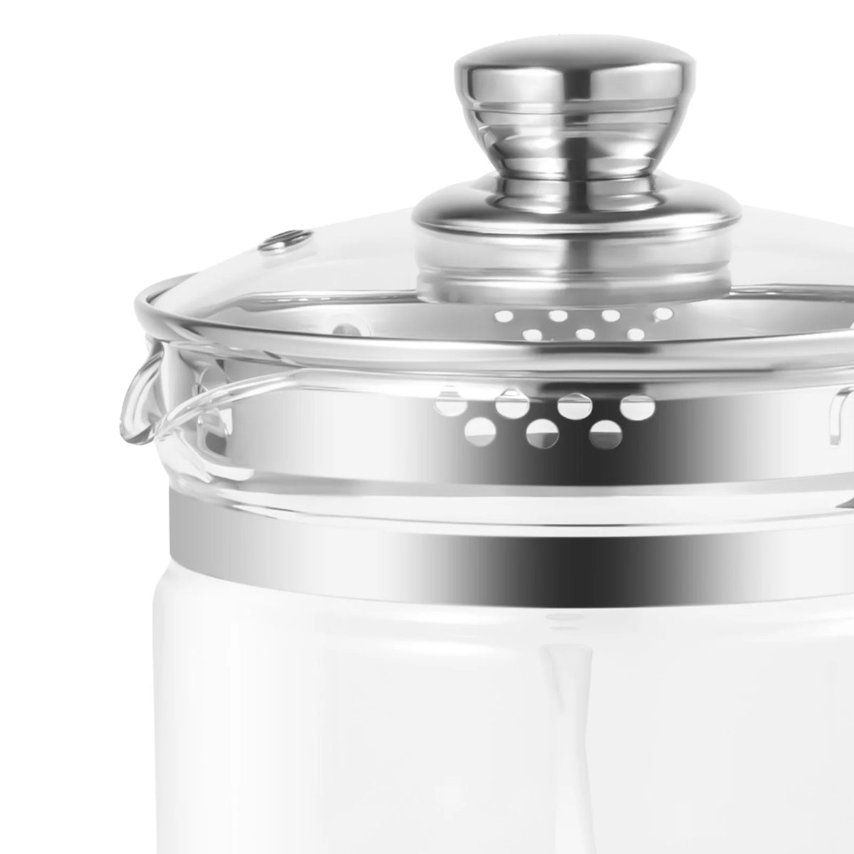 1.8L Electric Glass Kettle Electric Kettle HealthCare Pot Black With Filter And Egg Steamer Rack 18 Cooking Functions Multifunctional Tea Maker Hot Water Boiler For Tea Milk Coffee Pasta Hotpot Soup US Standard 3 Way Tea Infu