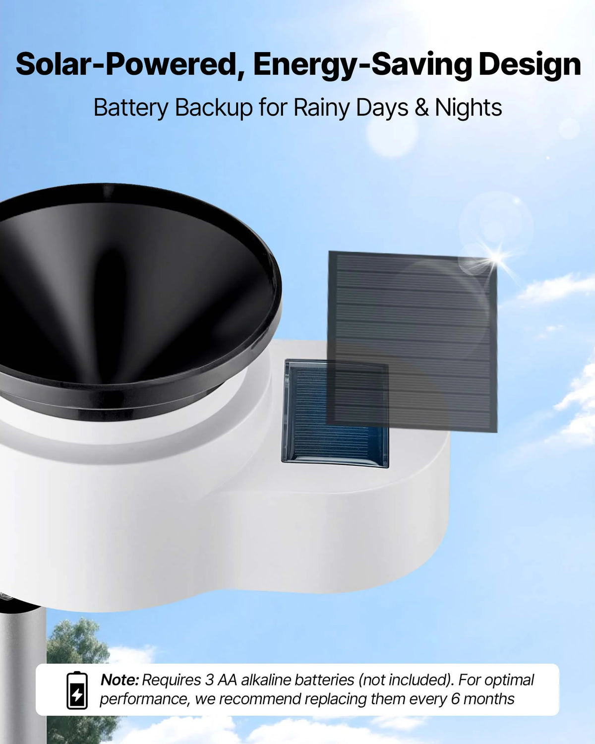 SucceBuy 5-in-1 Wireless Weather Station 7.5-Inch VA Display Solar Powered Outdoor Sensor, Rain Gauge&Weather Forecast, No WiFi