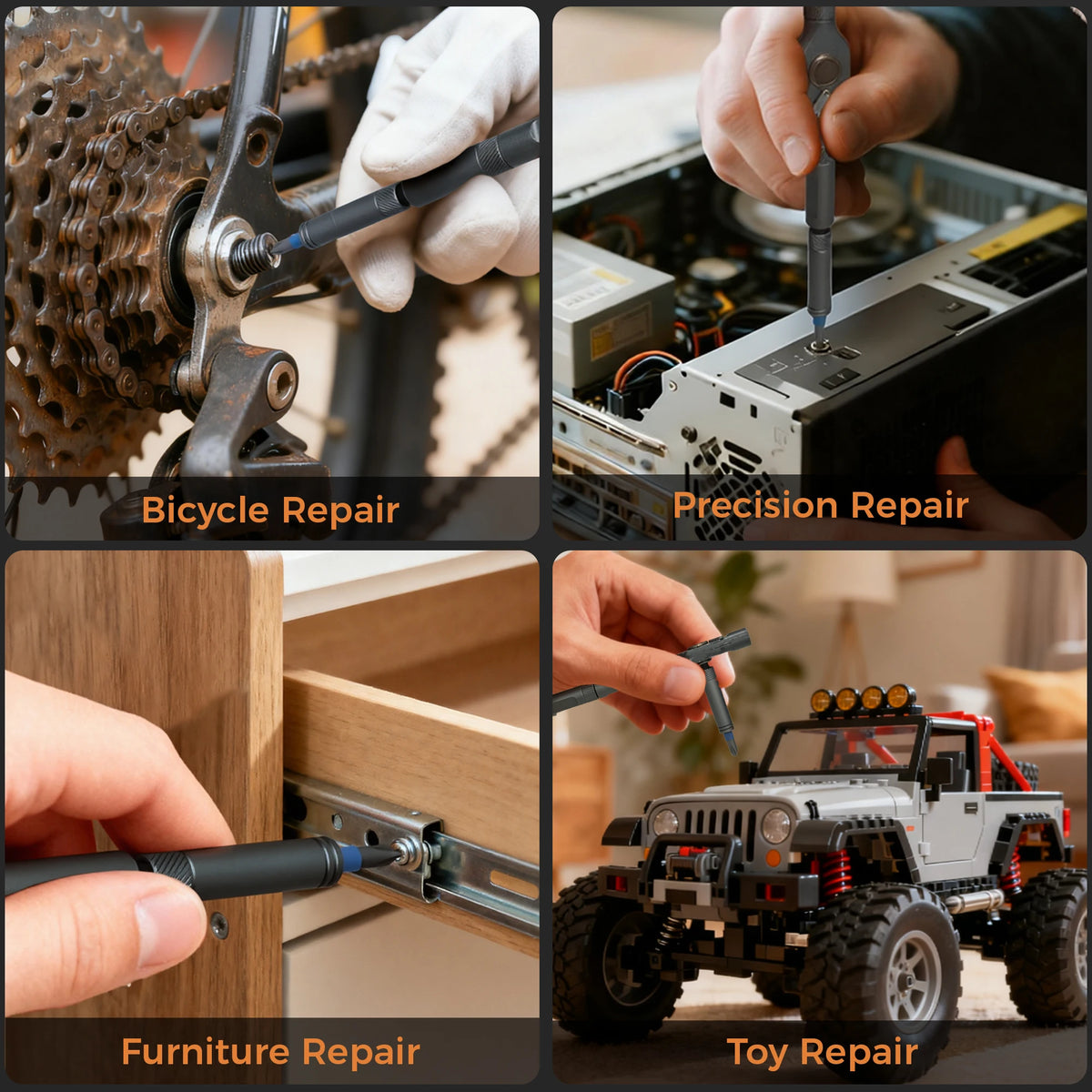42in1 Magnetic Ratchet Screwdriver Kit for Home DIY | S2 Steel Bits, Storage Case, Detachable T-Handle, for Computer, Bicycle, Furniture, DIY