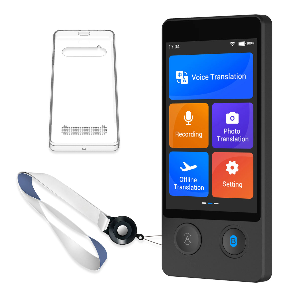 Wooask W12 Translator,Two-way Real Time Voice Translation Device, 144 Languages with 16 Offline Packages , for Travel Business