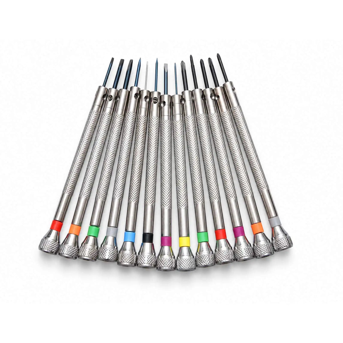 13PCS Metal 0.6-2.0mm Professional Slotted Cross Screwdriver Set for Watchmaker Watch Repair Screwdriver Tools Kit