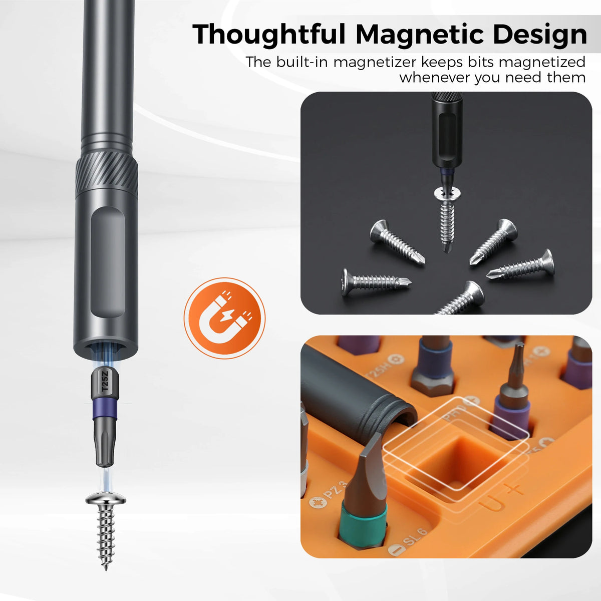 42in1 Magnetic Ratchet Screwdriver Kit for Home DIY | S2 Steel Bits, Storage Case, Detachable T-Handle, for Computer, Bicycle, Furniture, DIY