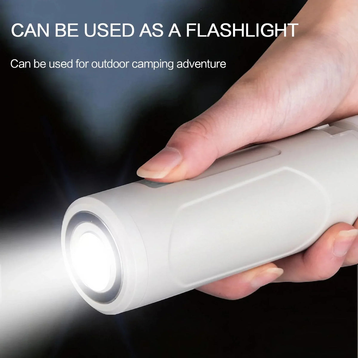 USB Rechargeable LED Folding Flashlight with Magnetic Base and Phone Charging Function, Portable 2-in-1 Camping Work Light for Hiking, Repair, Emergency Use, Travel, Garage, Vehicle Maintenance and Outdoor Activities, Compact
