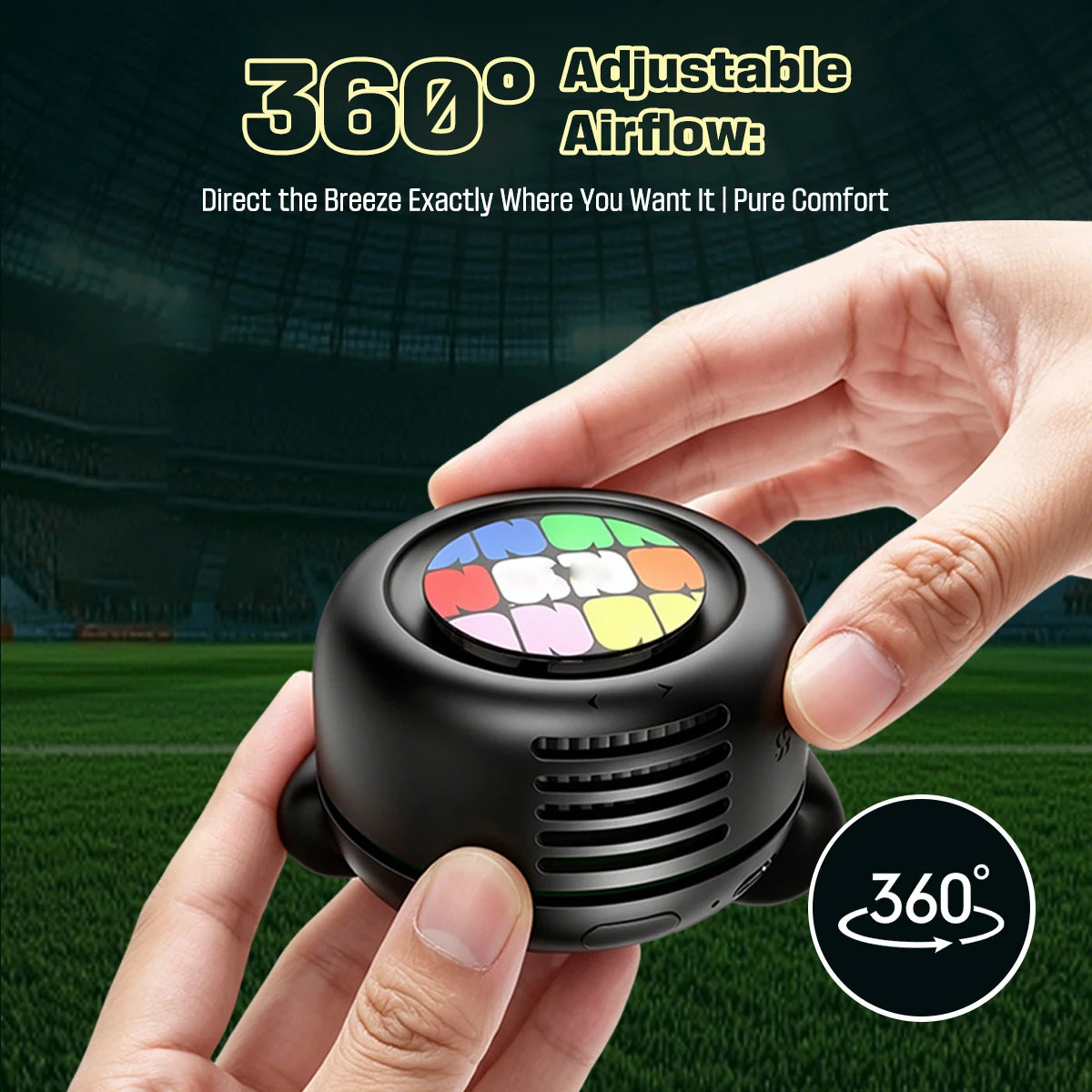 F26F01 High-Power Handheld Electric Fan—Long Battery Life, Provides Cooling Relief; Suitable for Leisure, Travel, and Keeping Cool.
